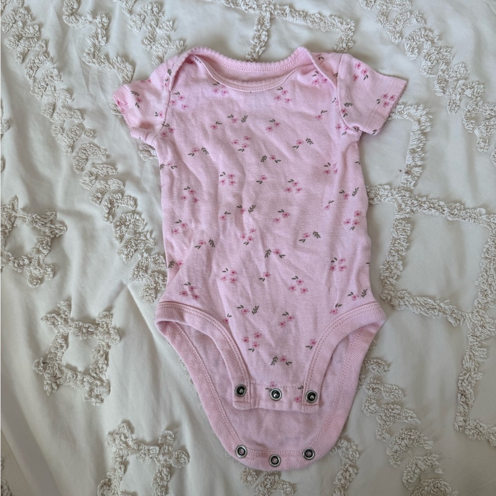 Pink Floral Kids One Piece